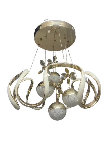 KUMANDALI MODERN 4 TOPLU GOLD SARKIK  LED AVİZE 