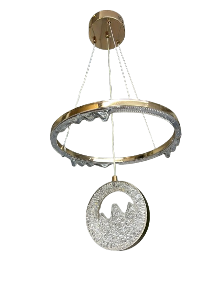 KRİSTAL GOLD TEK SARKIKLI LED AVİZE