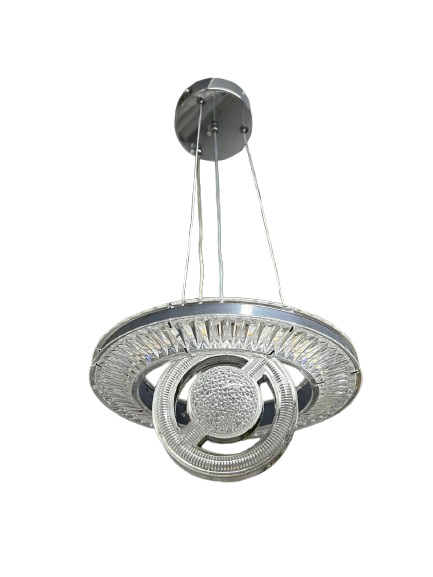 KRİSTAL GÜMÜŞ TEK SARKIKLI LED AVİZE