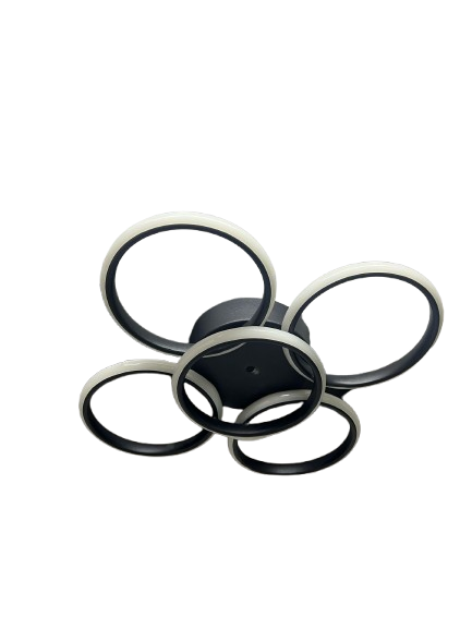 SİYAH YUVARLAK BASIK TAVAN LED AVİZE