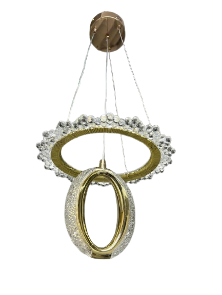 KRİSTAL GOLD TEK SARKIKLI LED AVİZE