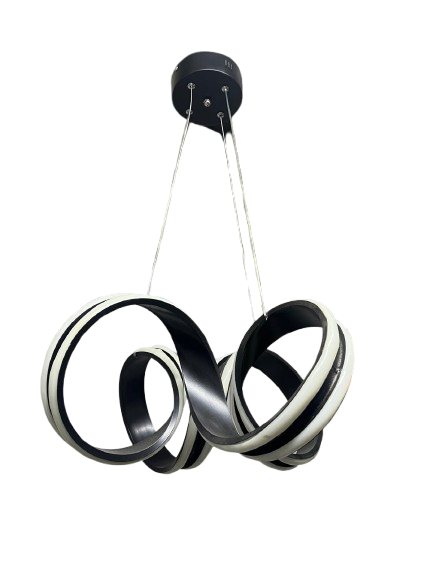 SİYAH YUVARLAK LED AVİZE