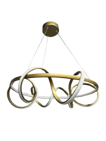 GOLD BUKLELİ VE YUVARLAK LED AVİZE 